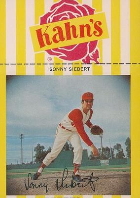 1966 Kahn's Wieners #NNO Sonny Siebert  Front