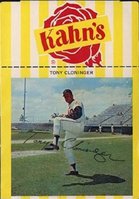 1966 Kahn's Wieners #NNO Tony Cloninger  Front