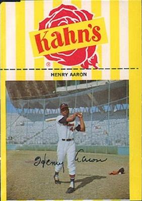 1967 Kahn's Wieners #NNO Hank Aaron Front