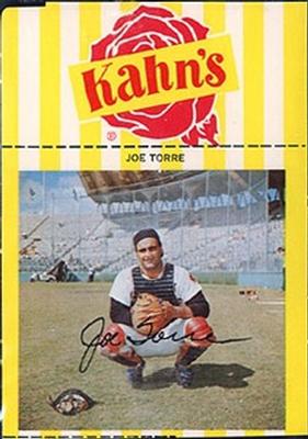 1967 Kahn's Wieners #NNO Joe Torre  Front