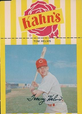 1967 Kahn's Wieners #NNO Tommy Helms Front