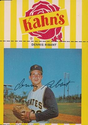 1967 Kahn's Wieners #NNO Dennis Ribant  Front