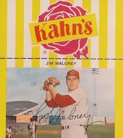 1968 Kahn's Wieners #NNO Jim Maloney  Front