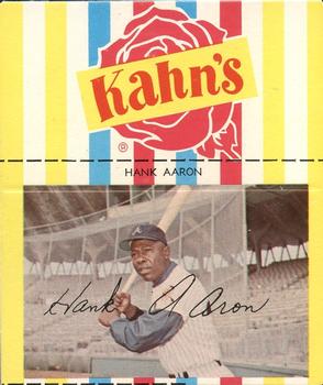 1969 Kahn's Wieners #NNO Hank Aaron  Front