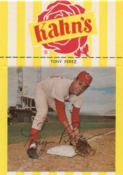 1969 Kahn's Wieners #NNO Tony Perez   Front