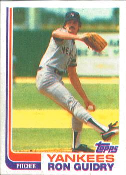 1982 Topps - Blackless #9 Ron Guidry Front