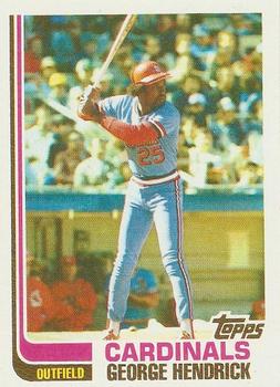 1982 Topps - Blackless #420 George Hendrick Front