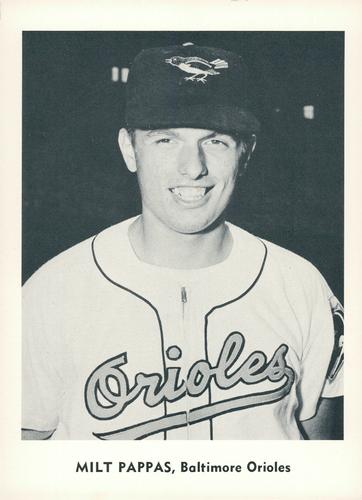 1959 Jay Publishing Baltimore Orioles Set A #NNO Milt Pappas Front