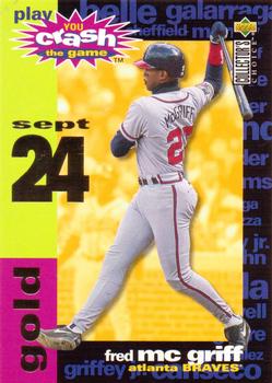 1995 Collector's Choice - You Crash the Game Gold #CG12 Fred McGriff  Front