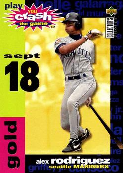 1995 Collector's Choice - You Crash the Game Gold #CG17 Alex Rodriguez Front