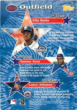 1997 Topps - All-Stars #AS14 Ellis Burks Back