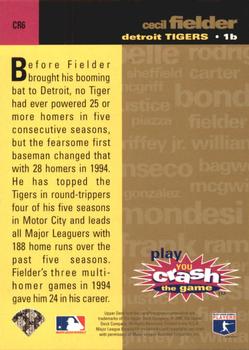 1995 Collector's Choice - You Crash the Game Gold Exchange #CR6 Cecil Fielder Back