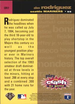 1995 Collector's Choice - You Crash the Game Gold Exchange #CR17 Alex Rodriguez Back