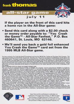 1995 Collector's Choice - You Crash the All-Star Game #NNO Frank Thomas Back
