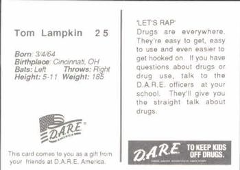 1992 San Diego Padres Police #NNO Tom Lampkin Back