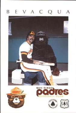 1984 San Diego Padres Smokey #NNO Kurt Bevacqua Front