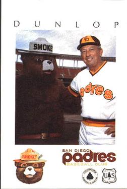 1984 San Diego Padres Smokey #NNO Harry Dunlop Front