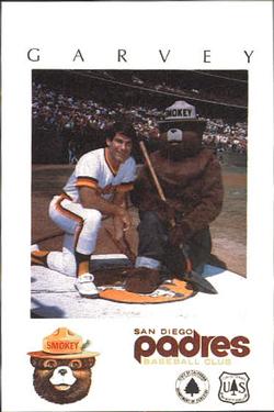 1984 San Diego Padres Smokey #NNO Steve Garvey Front