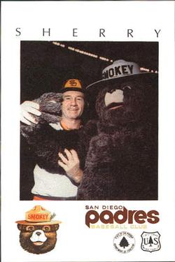 1984 San Diego Padres Smokey #NNO Norm Sherry Front