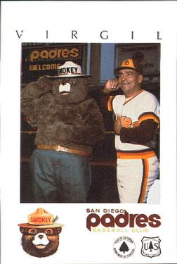 1984 San Diego Padres Smokey #NNO Ozzie Virgil Front