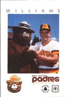 1984 San Diego Padres Smokey #NNO Dick Williams Front