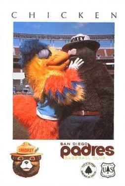 1984 San Diego Padres Smokey #NNO The Chicken Front