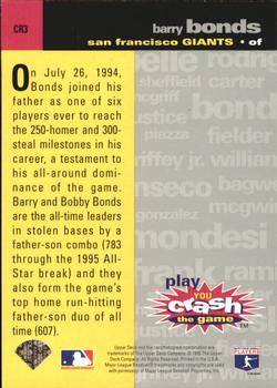 1995 Collector's Choice - You Crash the Game Silver Exchange #CR3 Barry Bonds Back