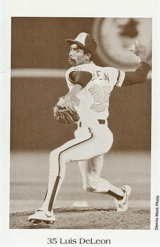 1984 Dennis Mock San Diego Padres Postcards #NNO Luis Deleon Front