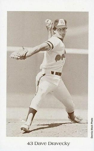 1984 Dennis Mock San Diego Padres Postcards #NNO Dave Dravecky Front