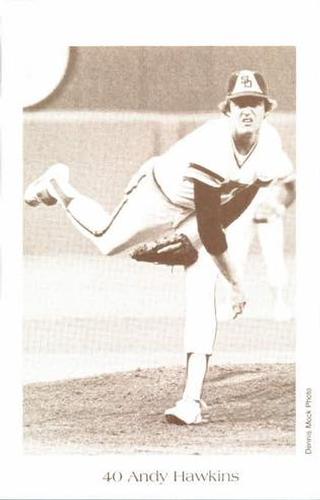 1984 Dennis Mock San Diego Padres Postcards #NNO Andy Hawkins Front