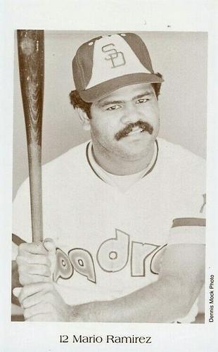 1984 Dennis Mock San Diego Padres Postcards #NNO Mario Ramirez Front