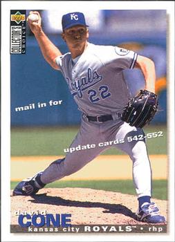 1995 Collector's Choice - Update Trade Card Redemptions #TC2 David Cone Front
