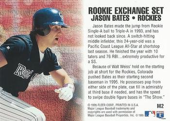 1995 Fleer - Rookie Exchange #M2 Jason Bates Back