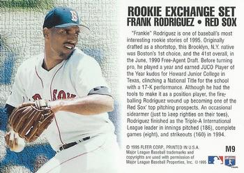 1995 Fleer - Rookie Exchange #M9 Frank Rodriguez Back