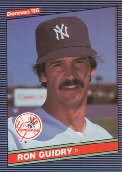 1986 Donruss #103 Ron Guidry Front