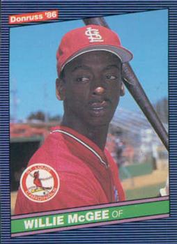 1986 Donruss #109 Willie McGee Front