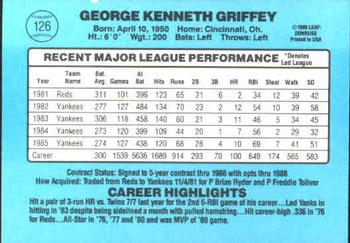1986 Donruss #126 Ken Griffey Back