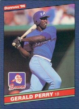 1986 Donruss #165 Gerald Perry Front