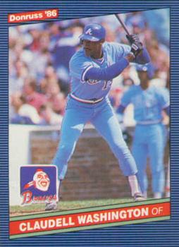 1986 Donruss #287 Claudell Washington Front