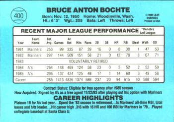 1986 Donruss #400 Bruce Bochte Back