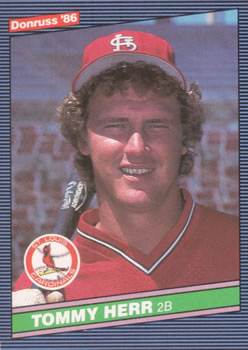 1986 Donruss #83 Tommy Herr Front
