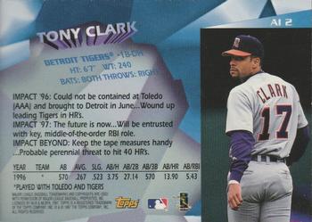 1997 Topps - Awesome Impact #AI2 Tony Clark Back