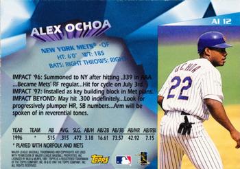 1997 Topps - Awesome Impact #AI12 Alex Ochoa Back