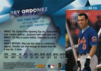 1997 Topps - Awesome Impact #AI13 Rey Ordonez Back