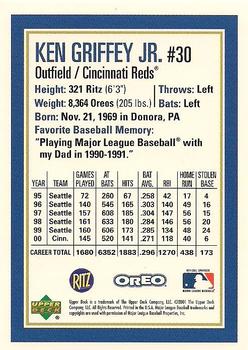 2001 Ritz-Oreo Play Ball #NNO Ken Griffey Jr. Back