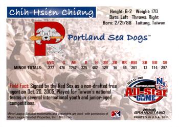 2011 Grandstand Eastern League All-Stars Eastern Division #NNO Chih-Hsien Chiang Back