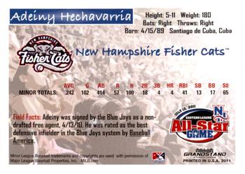 2011 Grandstand Eastern League All-Stars Eastern Division #NNO Adeiny Hechavarria Back