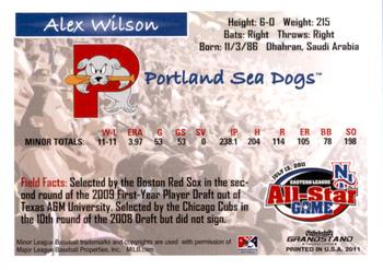 2011 Grandstand Eastern League All-Stars Eastern Division #NNO Alex Wilson Back