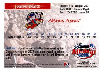 2011 Grandstand Eastern League All-Stars Western Division #NNO Juan Diaz Back