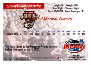 2011 Grandstand Eastern League All-Stars Western Division #NNO Starling Marte Back